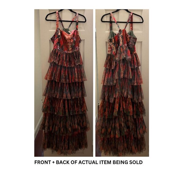 NWOT Hutch Avani Tiered Floral Gown - US 14 - Picture 4 of 9